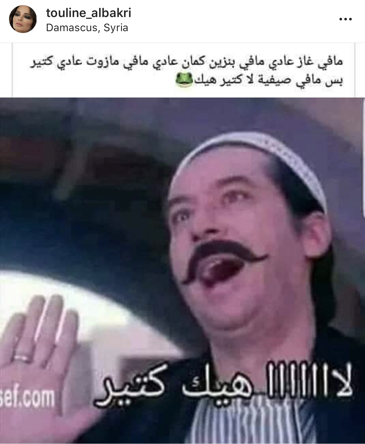 الصورة التي نشرتها تولين البكري