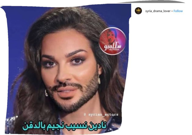 صفحة ممثلات سوريا تضع الشارب لنادين نجيم