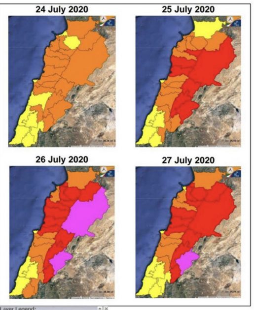 امكانية اندلاع الحرائق